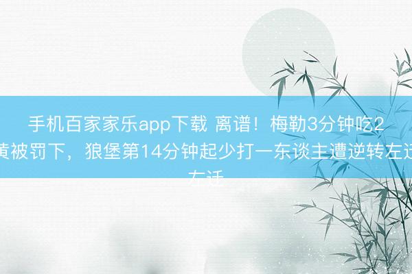 手机百家家乐app下载 离谱！梅勒3分钟吃2黄被罚下，狼堡第14分钟起少打一东谈主遭逆转左迁